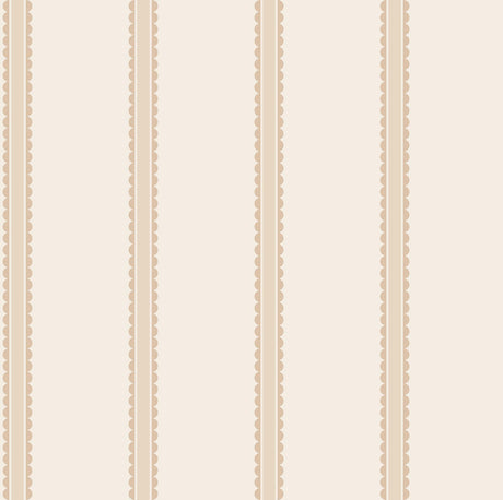 Brewster Home Fashions Advantage World of Imagination Bobbin Stripe Light Brown Wallpaper