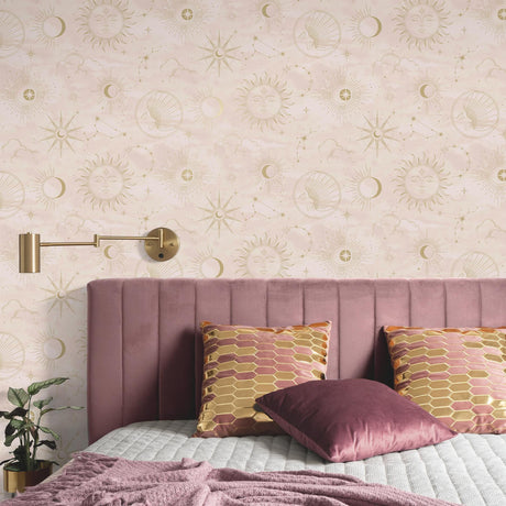 Brewster Home Fashions Advantage World of Imagination Mystic Pink Wallpaper