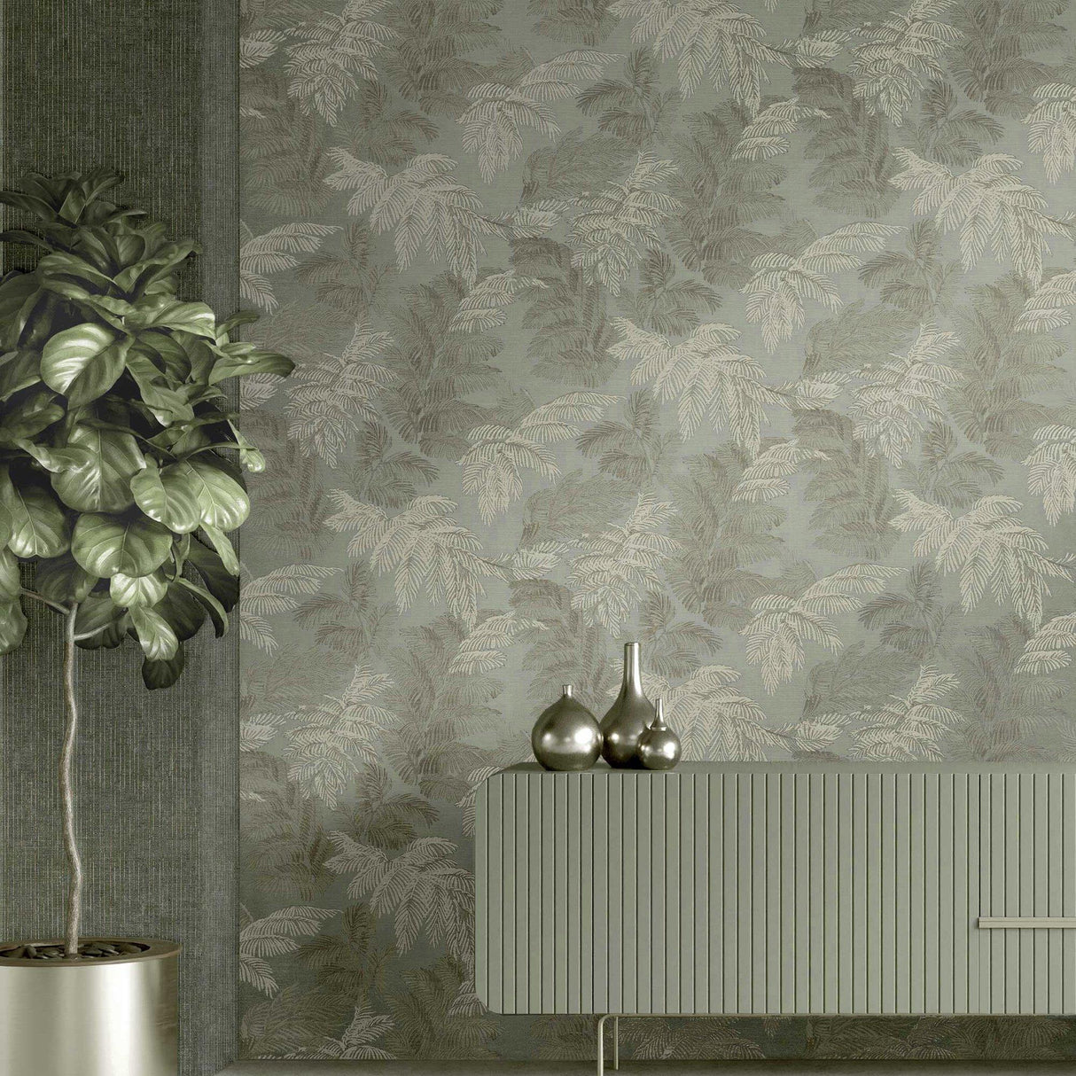 Galerie 28815 Italian Style Palma Green Wallpaper 28815 Green Wallpaper