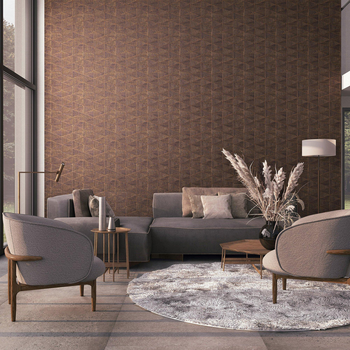Galerie 33361 The Woods and Wicker Graphic Bronze Brown Wallpaper 33361 Bronze Brown Wallpaper