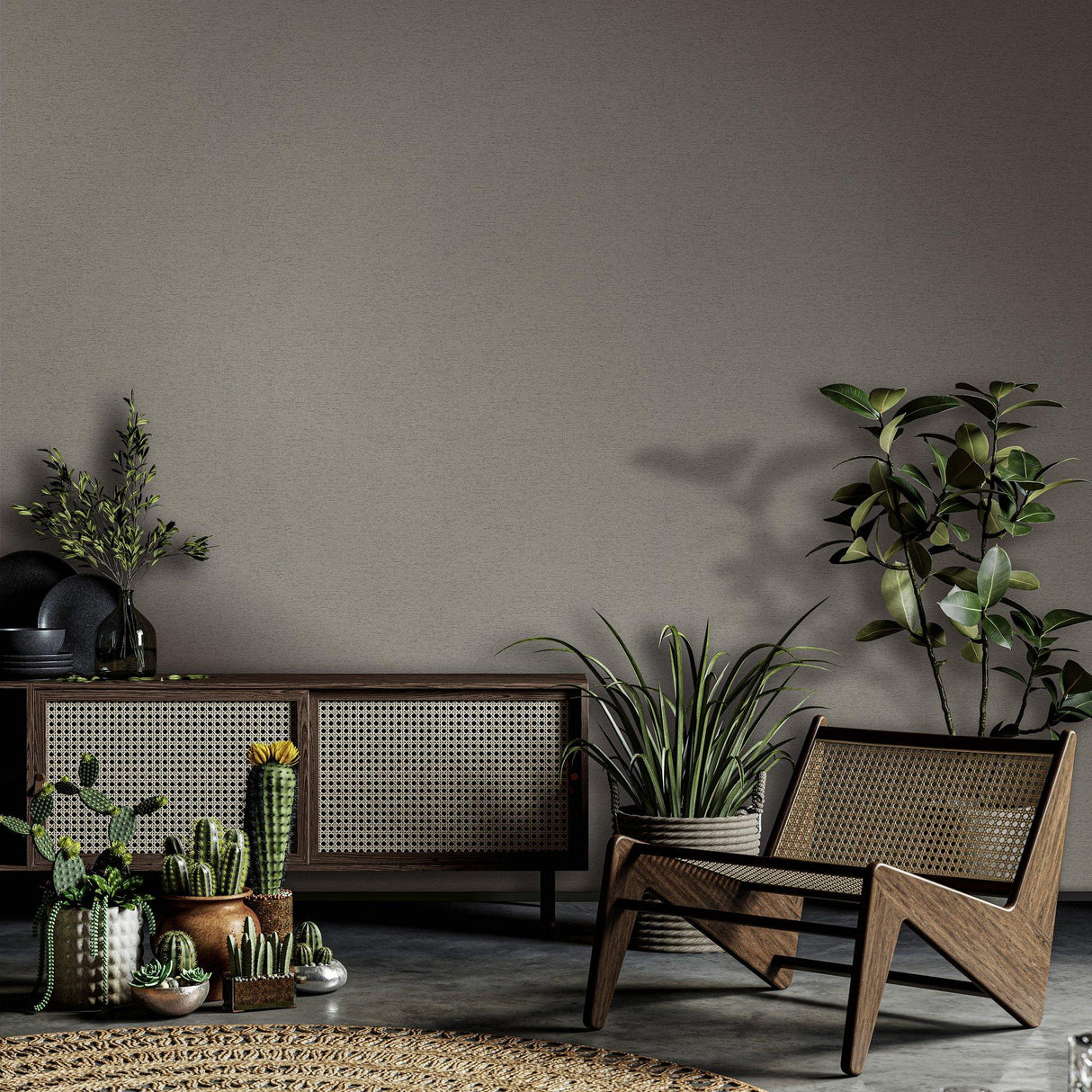 Galerie 33372 The Woods and Wicker Structure Silver Grey Wallpaper 33372 Silver Grey Wallpaper