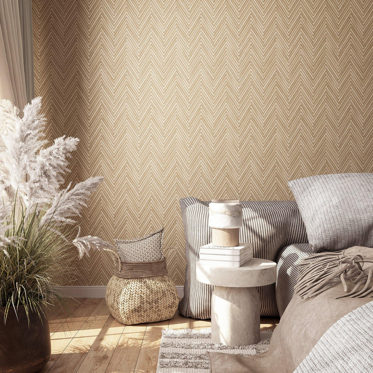 Galerie 33376 The Woods and Wicker Wood optics Beige Wallpaper 33376 Beige Wallpaper