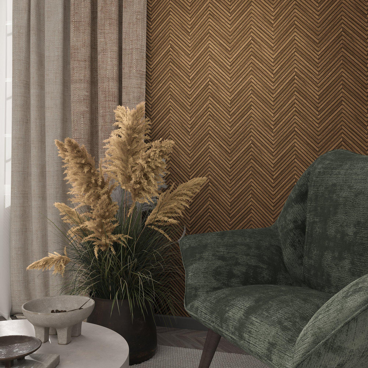Galerie 33378 The Woods and Wicker Wood optics Bronze Brown Wallpaper 33378 Bronze Brown Wallpaper