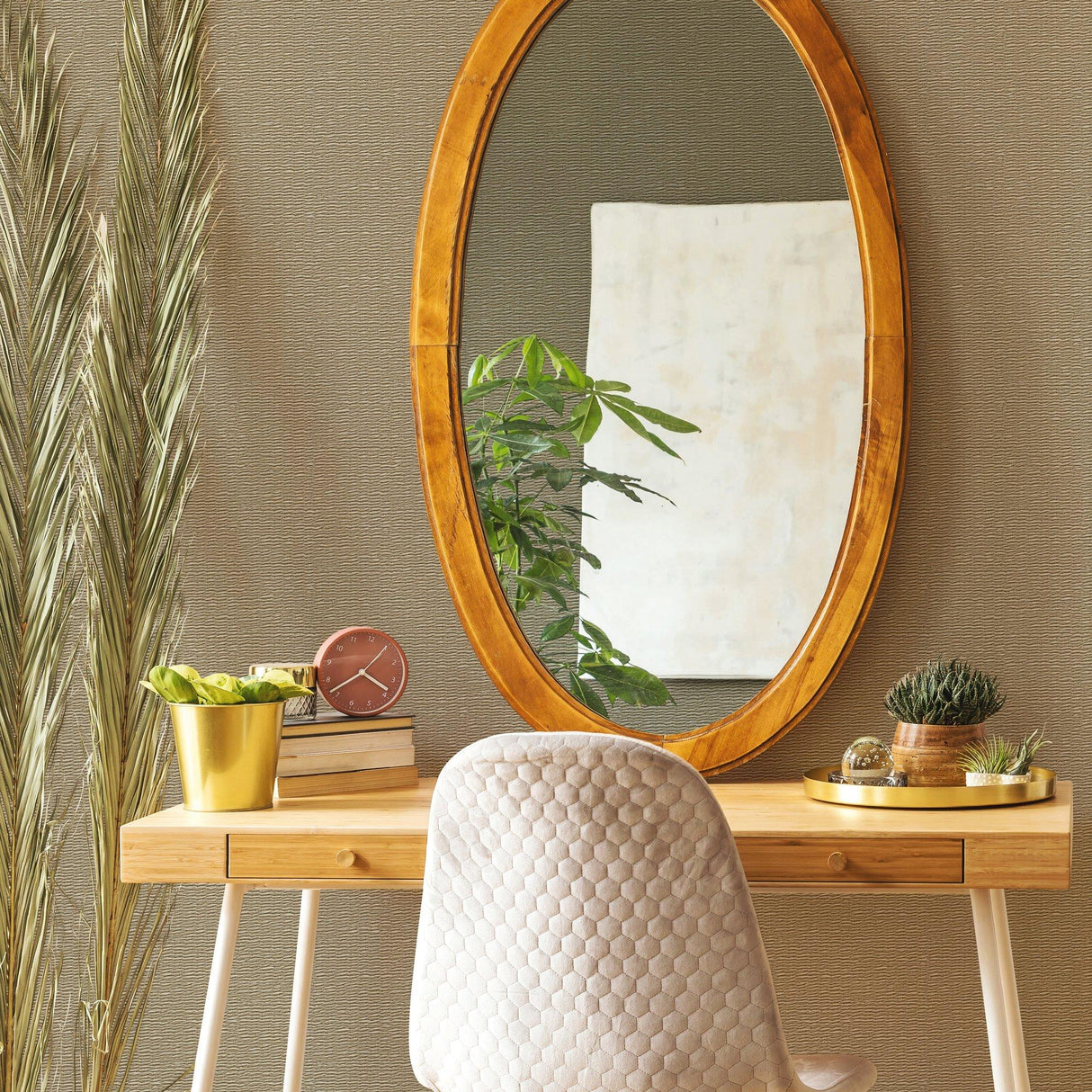 Galerie 33384 The Woods and Wicker Textile optics Beige Wallpaper 33384 Beige Wallpaper