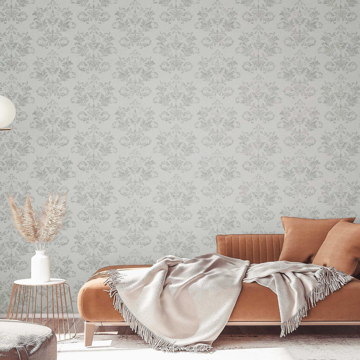 Galerie 34014 Hotel Damask Silver Grey Wallpaper 34014 Silver Grey Wallpaper