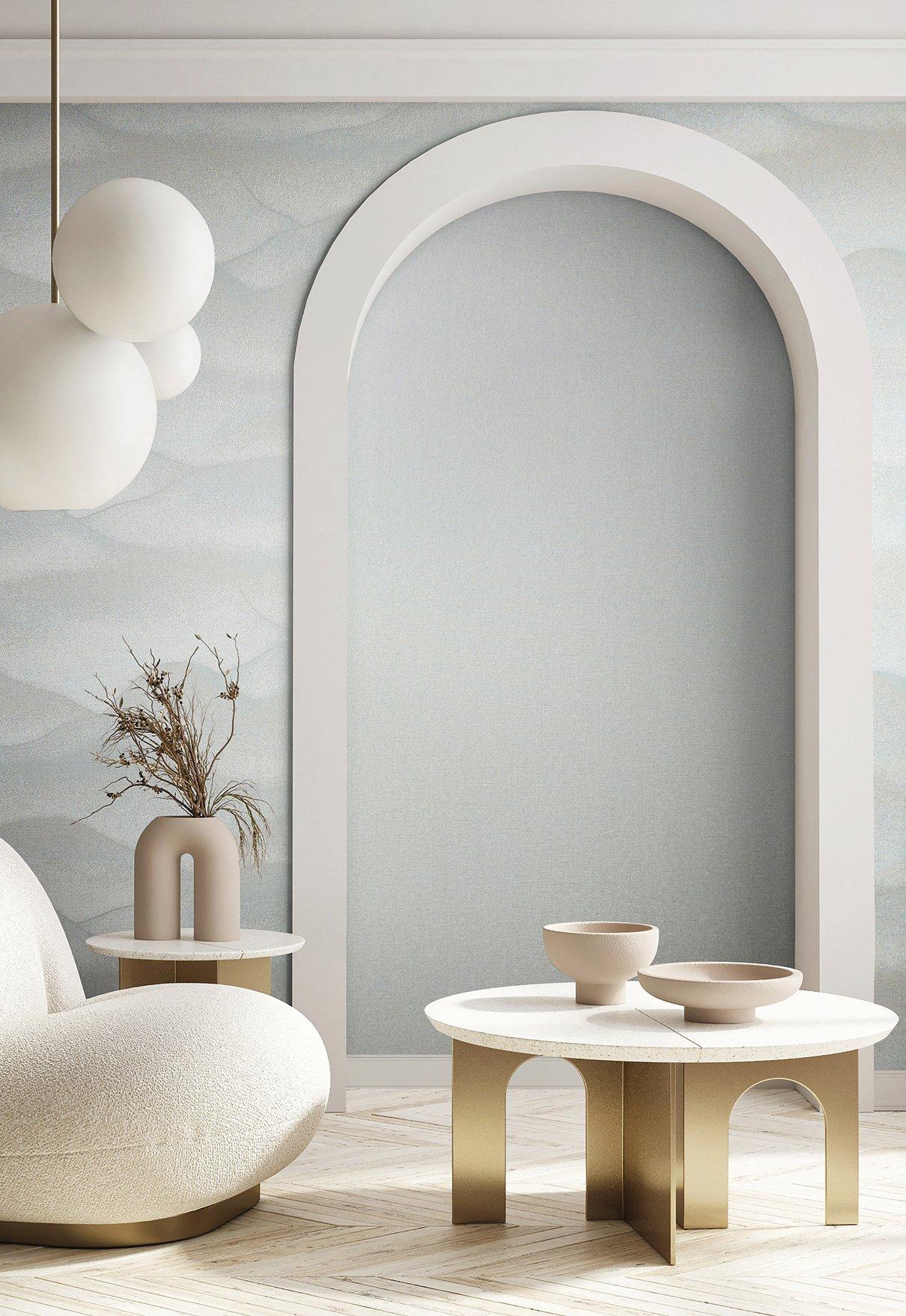 Galerie 34017 Hotel Landscape Silver Grey Wallpaper 34017 Silver Grey Wallpaper