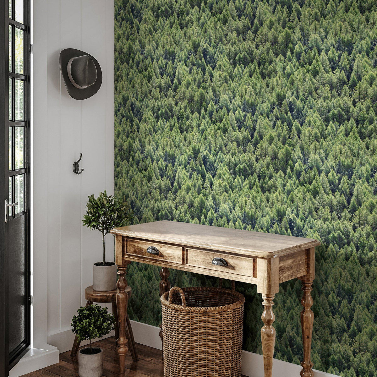 Galerie 45730 The Woods and Wicker Floral Green Wallpaper 45730 Green Wallpaper