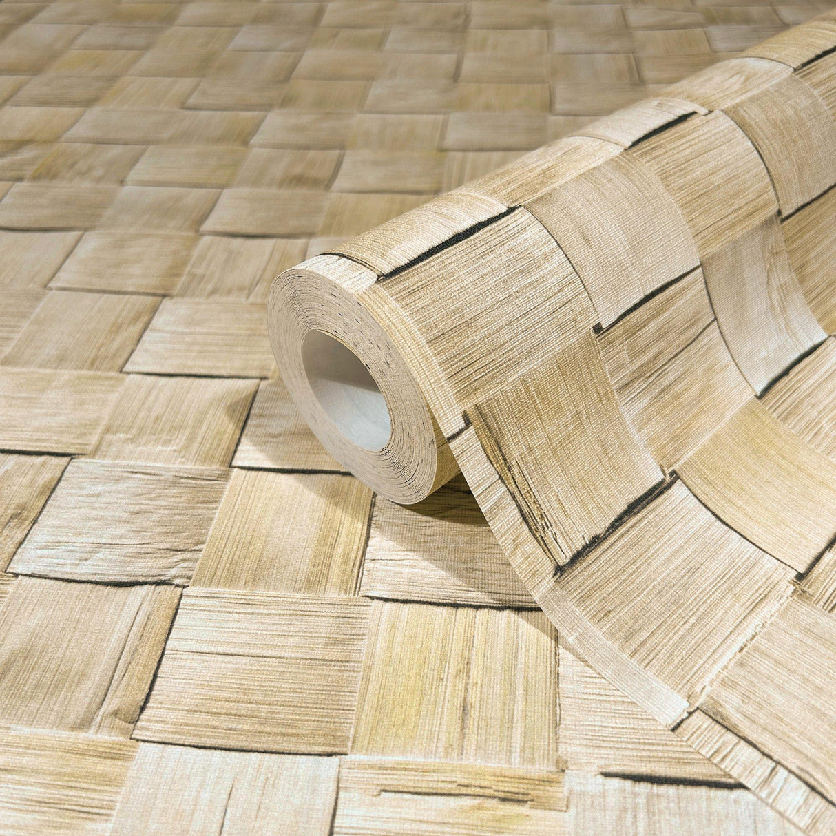 Galerie 45740 The Woods and Wicker 3D optics Beige Wallpaper 45740 Beige Wallpaper