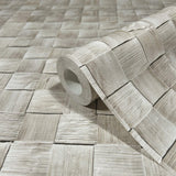 Galerie 45741 The Woods and Wicker 3D optics Silver Grey Wallpaper 45741 Silver Grey Wallpaper