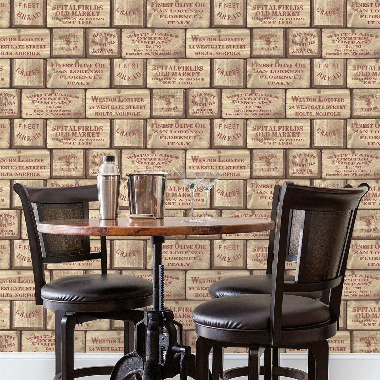 Galerie G12306 Kitchen Recipes Wood Beige Wallpaper G12306 Beige Wallpaper
