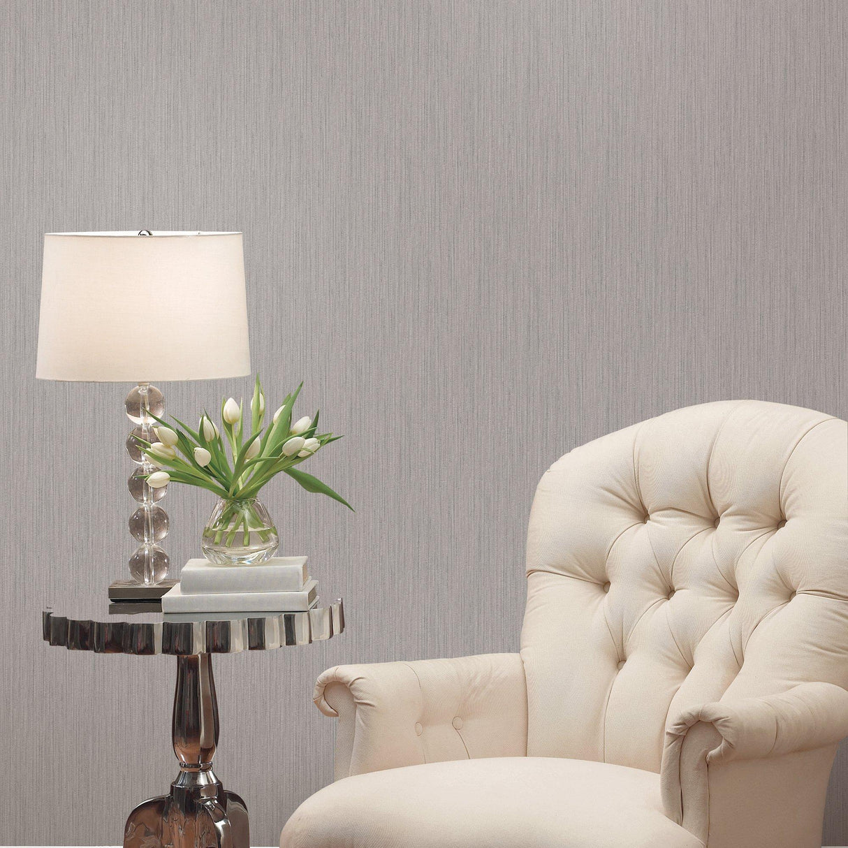 Galerie G67660 Palazzo 2 Vertical Texture Silver Grey Wallpaper G67660 Silver Grey Wallpaper