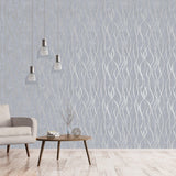 Galerie G67733 Special FX 2 Glitter Ribbons Silver Grey Wallpaper G67733 Silver Grey Wallpaper