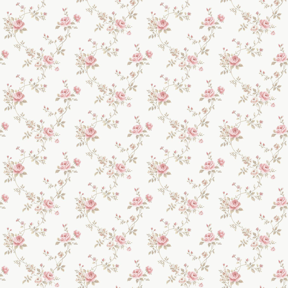 Galerie G67897 Miniatures 2 Medium Rose Trail Cream Wallpaper G67897 Cream Wallpaper