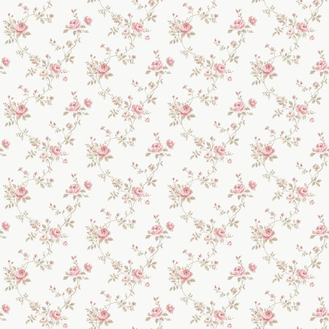 Galerie G67897 Miniatures 2 Medium Rose Trail Cream Wallpaper G67897 Cream Wallpaper
