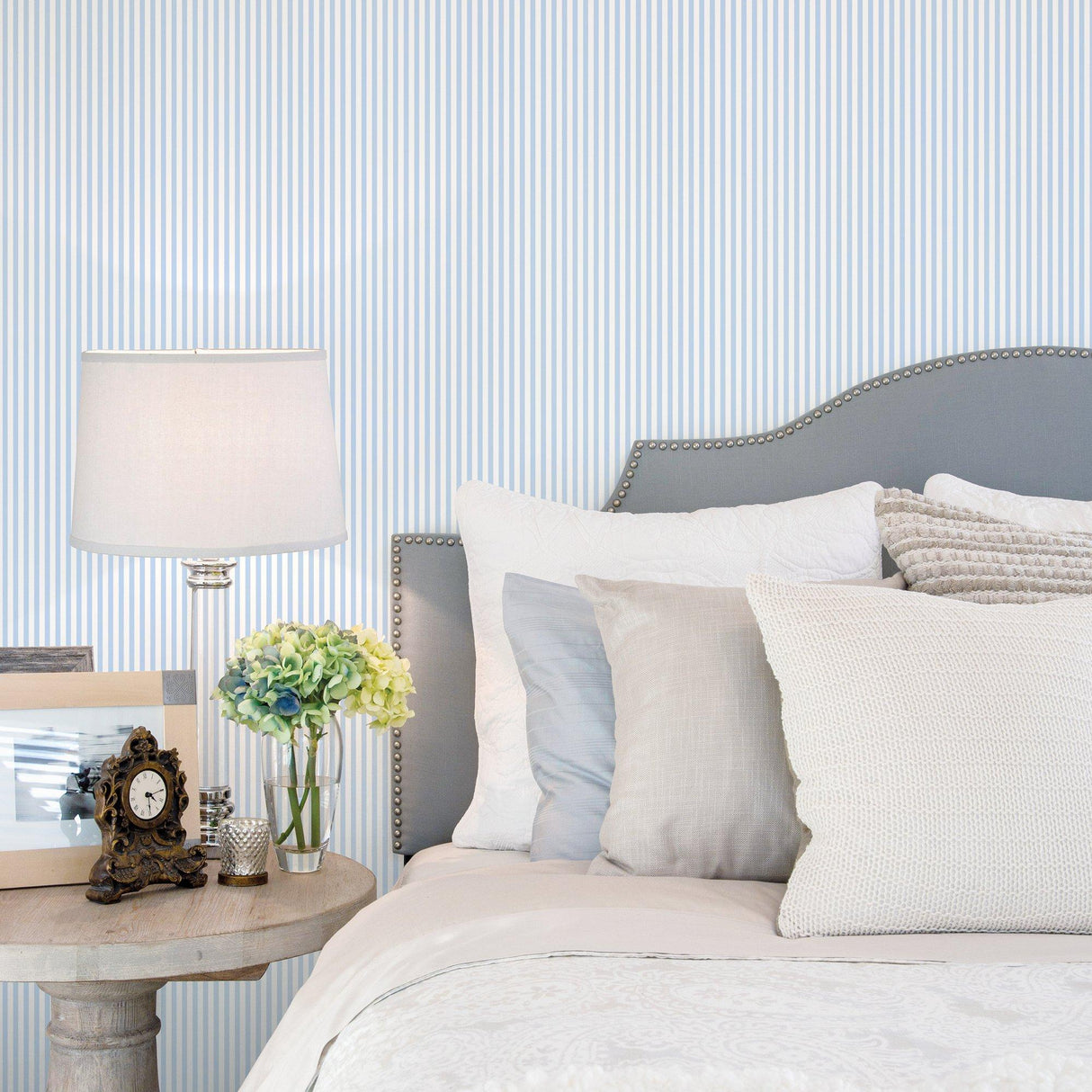 Galerie G67908 Miniatures 2 Narrow Stripe Blue Wallpaper G67908 Blue Wallpaper