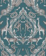 Galerie G78313 Bazaar Menagerie Blue Wallpaper G78313 Blue Wallpaper
