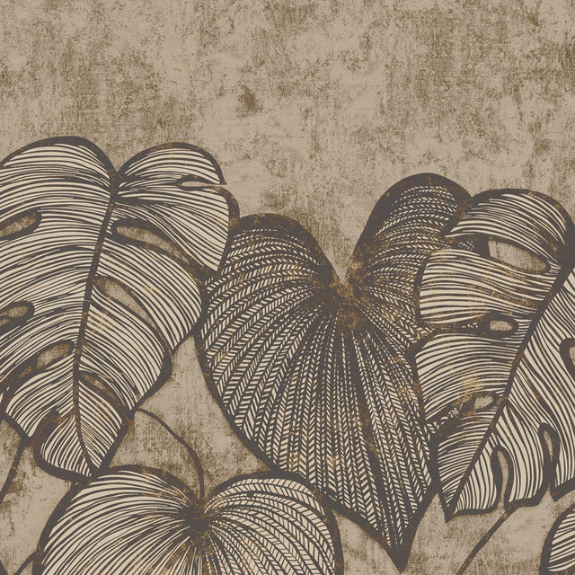 Galerie GH2697523 Julie Feels Home Monstera Twinwall Bronze Brown Mural GH26975-23 Bronze Brown Mural