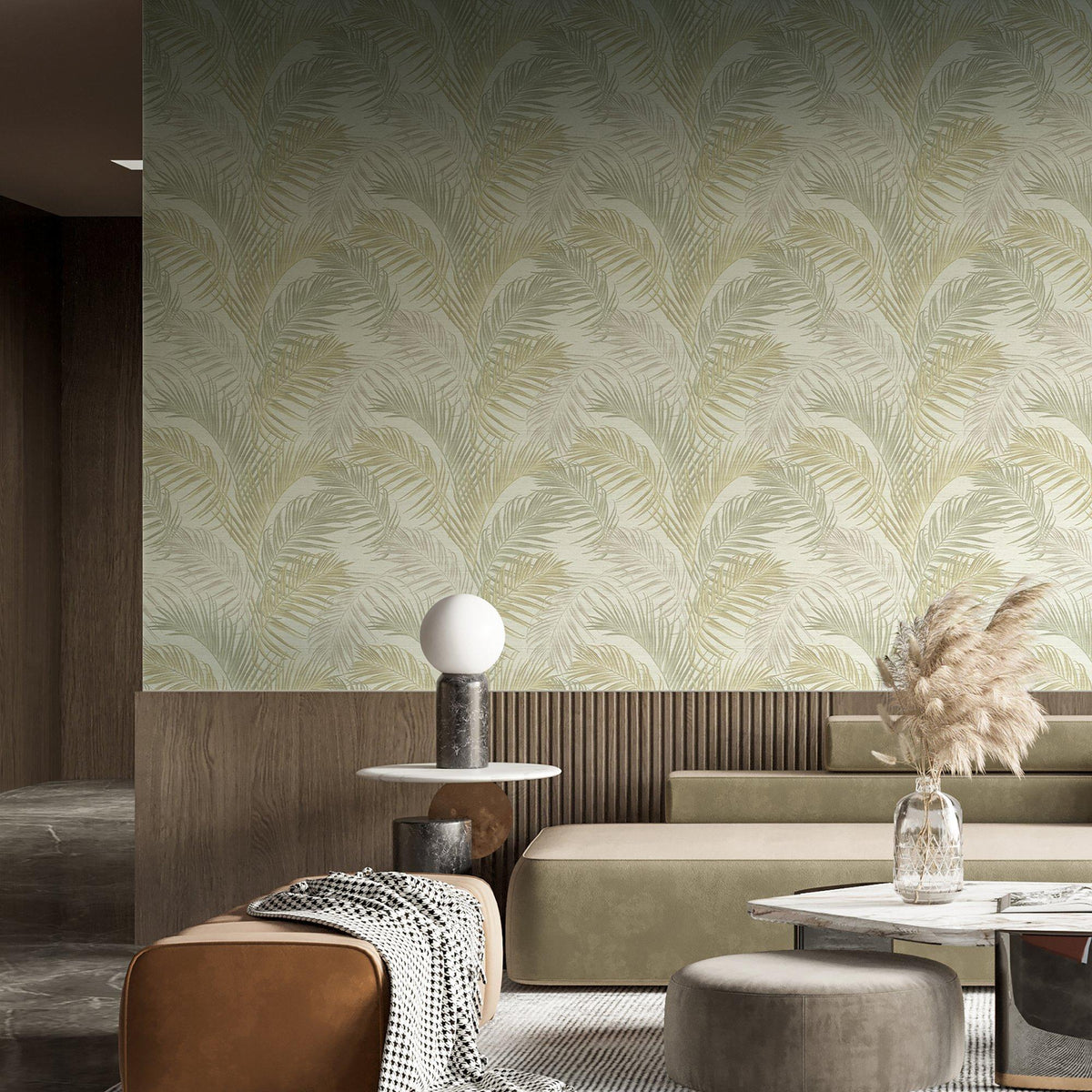 Galerie PS33315 Synergy Tree Leaf Green Wallpaper PS33315 Green Wallpaper