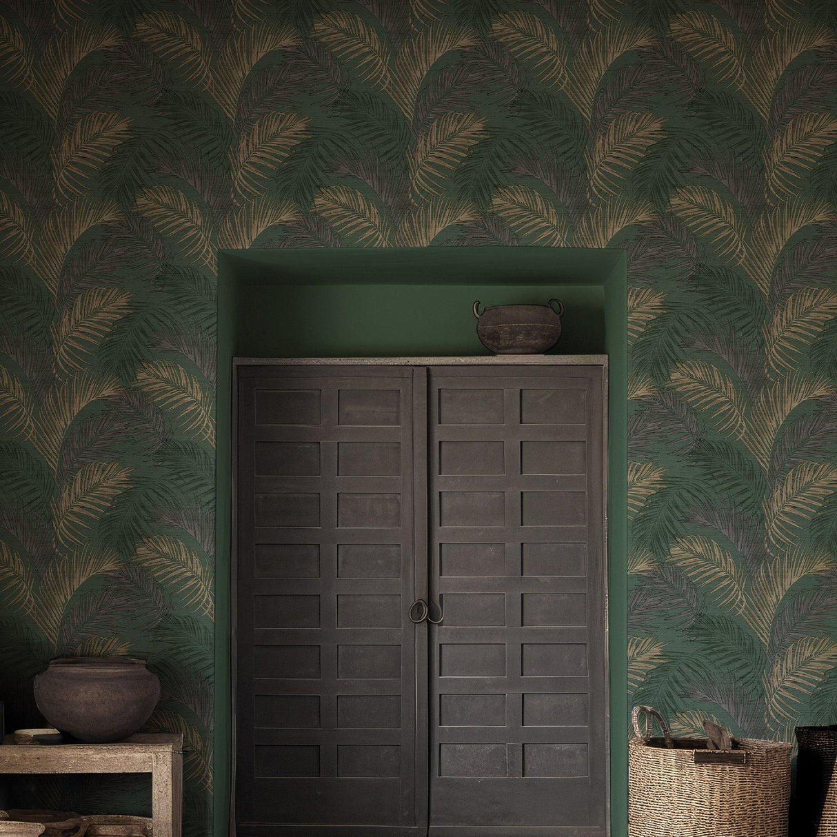 Galerie PS33317 Synergy Tree Leaf Green Wallpaper PS33317 Green Wallpaper