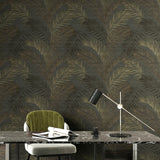 Galerie PS33319 Synergy Tree Leaf Black Wallpaper PS33319 Black Wallpaper