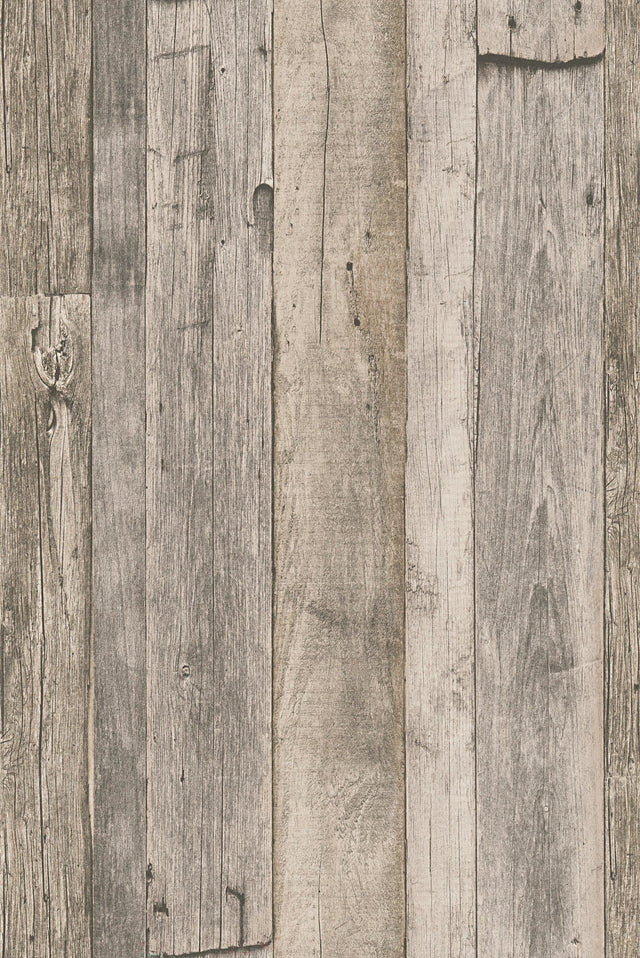 Galerie WW22213 The Woods and Wicker Reclaimed Wood Effect Motif Beige Wallpaper WW22213 Beige Wallpaper