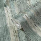 Galerie WW22214 The Woods and Wicker Drift Wood Effect Motif Green Wallpaper WW22214 Green Wallpaper