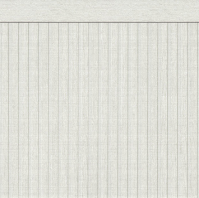 Galerie WW22224 The Woods and Wicker Dado Panel Effect Motif Silver Grey Wallpaper WW22224 Silver Grey Mural