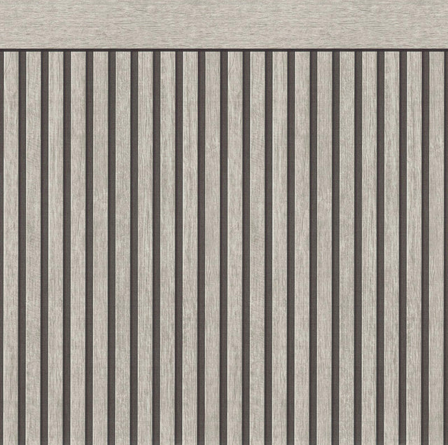Galerie WW22225 The Woods and Wicker Dado Panel Effect Motif Silver Grey Wallpaper WW22225 Silver Grey Mural