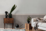 Galerie WW22225 The Woods and Wicker Dado Panel Effect Motif Silver Grey Wallpaper WW22225 Silver Grey Mural