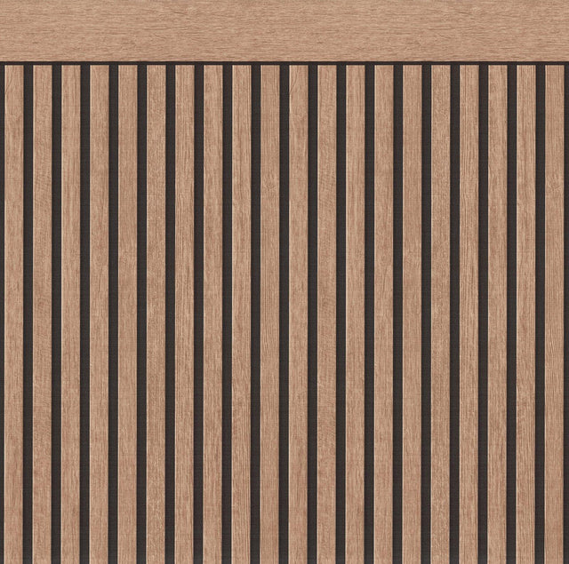 Galerie WW22227 The Woods and Wicker Dado Panel Effect Motif Bronze Brown Wallpaper WW22227 Bronze Brown Mural