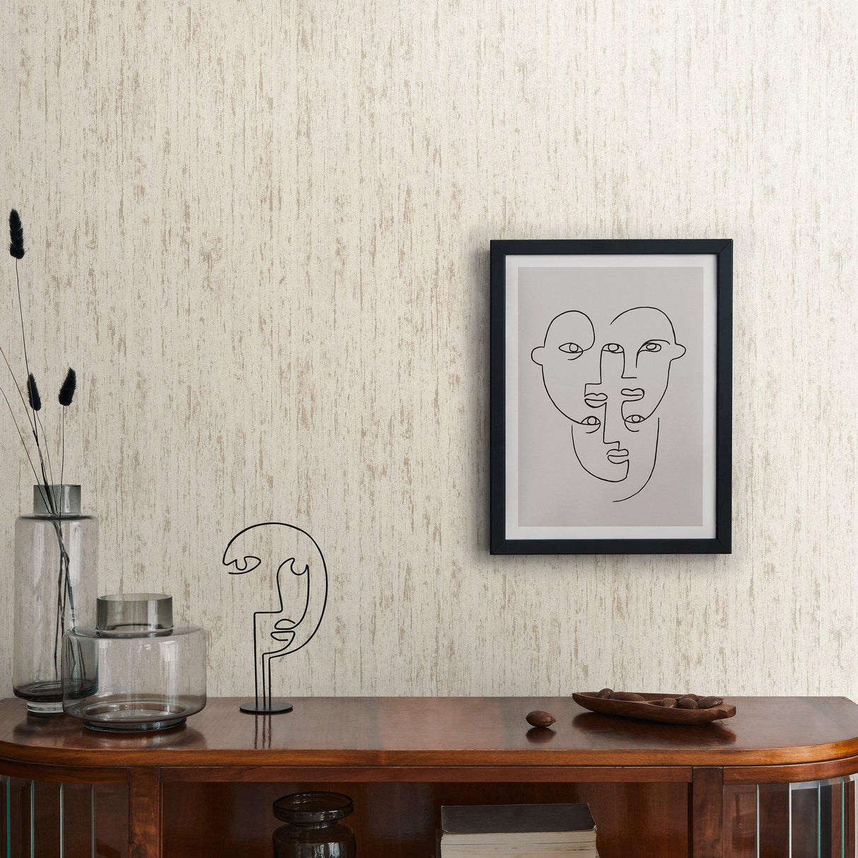 Galerie WW22229 The Woods and Wicker Forest Texture White Wallpaper WW22229 White Wallpaper
