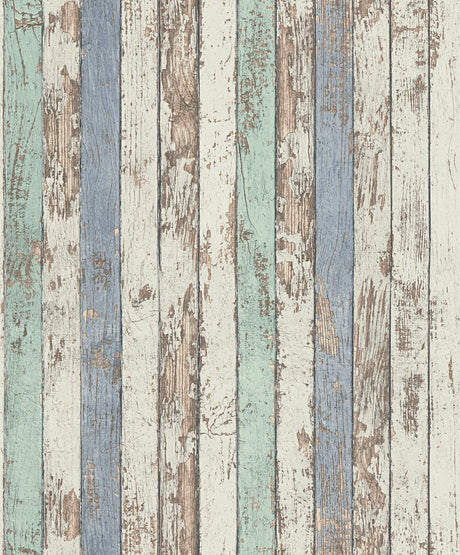 Galerie WW22234 The Woods and Wicker Narrow Wood Stripe Effect Motif Multi-coloured Wallpaper WW22234 Multi-coloured Wallpaper