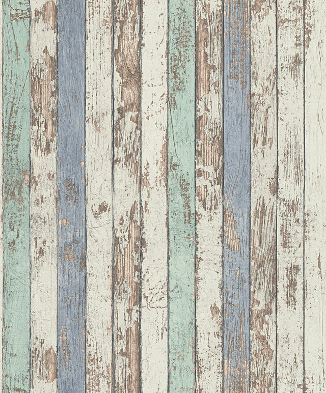 Galerie WW22234 The Woods and Wicker Narrow Wood Stripe Effect Motif Multi-coloured Wallpaper WW22234 Multi-coloured Wallpaper