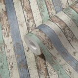 Galerie WW22234 The Woods and Wicker Narrow Wood Stripe Effect Motif Multi-coloured Wallpaper WW22234 Multi-coloured Wallpaper