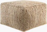 Surya Derby DRPF-002 14"H x 24"W x 24"D Pouf