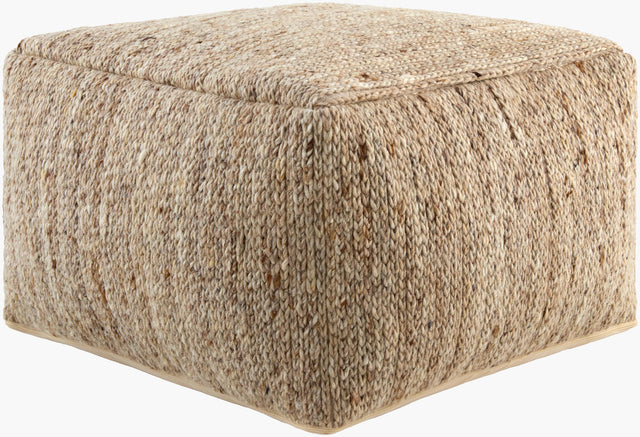 Surya Derby DRPF-002 14"H x 24"W x 24"D Pouf