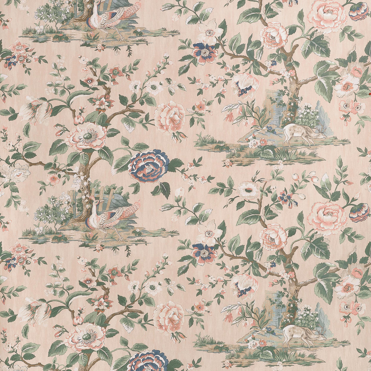 Thibaut Forest Lodge Apricot Wallpaper