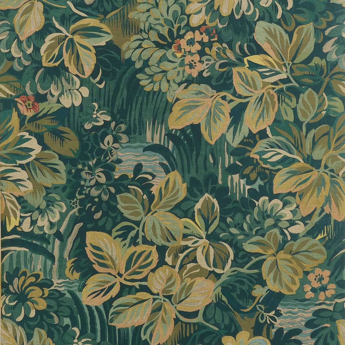 Thibaut Night Garden Peacock Wallpaper