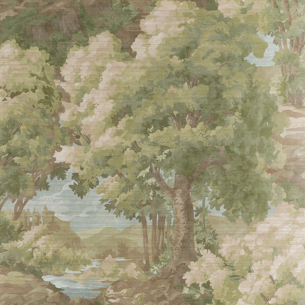 Thibaut Woodland Clearing Green Wallpaper