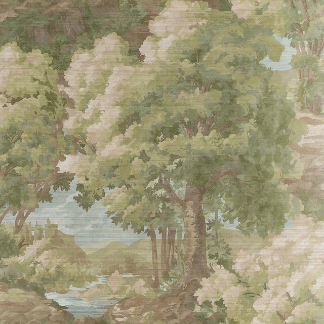 Thibaut Woodland Clearing Green Wallpaper