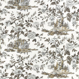 Thibaut Forest Lodge Brown And White Wallpaper