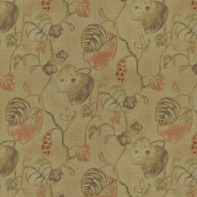 Lee Jofa ANTIBES PRINT OLIVE/PLUM Fabric