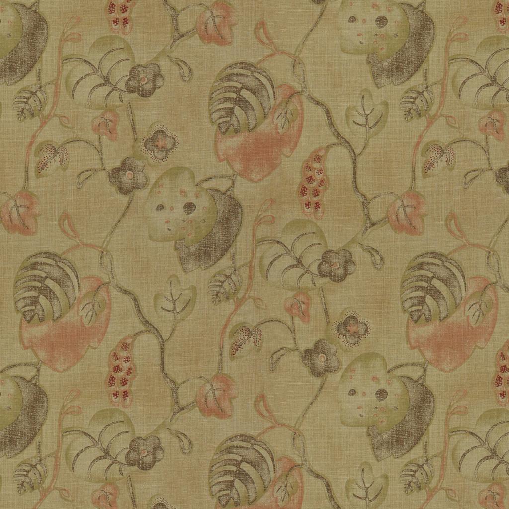 Lee Jofa ANTIBES PRINT OLIVE/PLUM Fabric