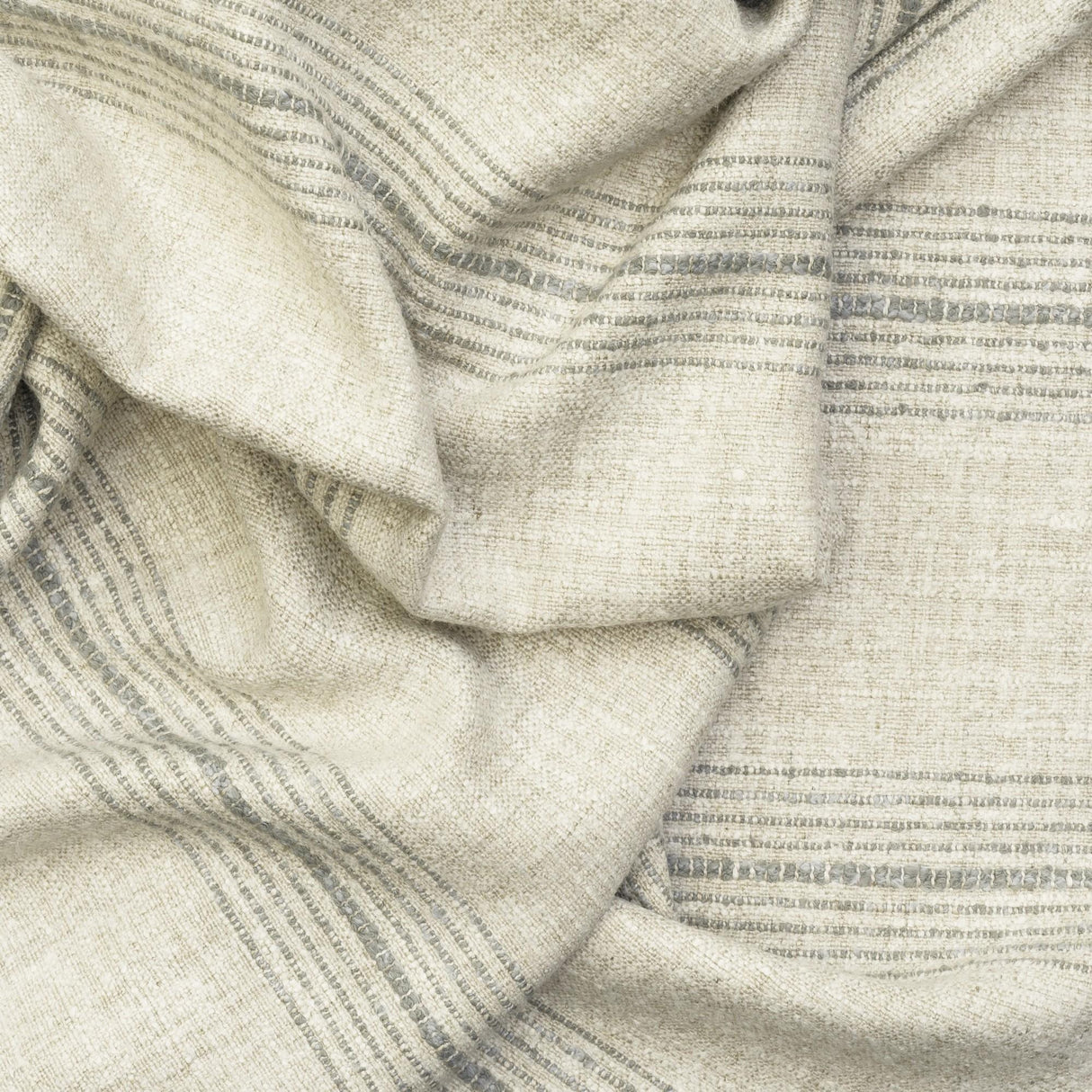 Andrew Martin ATRANI STRIPE SILVER Upholstery Fabric