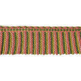 Brunschwig & Fils REVE DE PAPILLON 2 3/4 IN LONG FRING CORAL/SHRIMP GREEN Trim