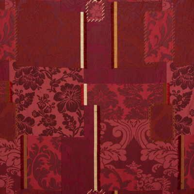 Mulberry PATCHWORK RED/BRI Drapery Fabric