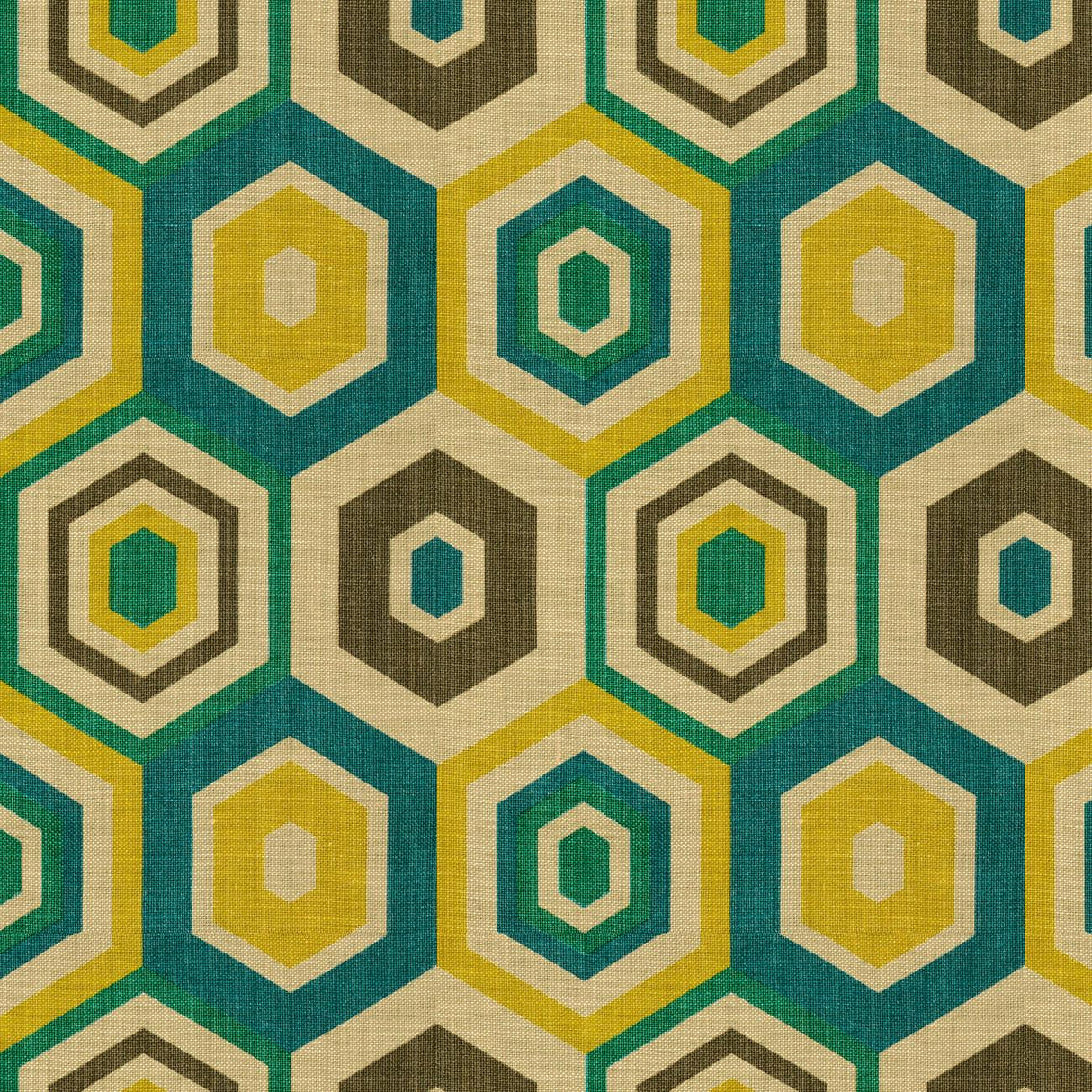 Lee Jofa HEXAGON TILE TEAL Fabric