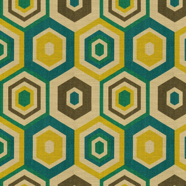 Lee Jofa HEXAGON TILE TEAL Fabric