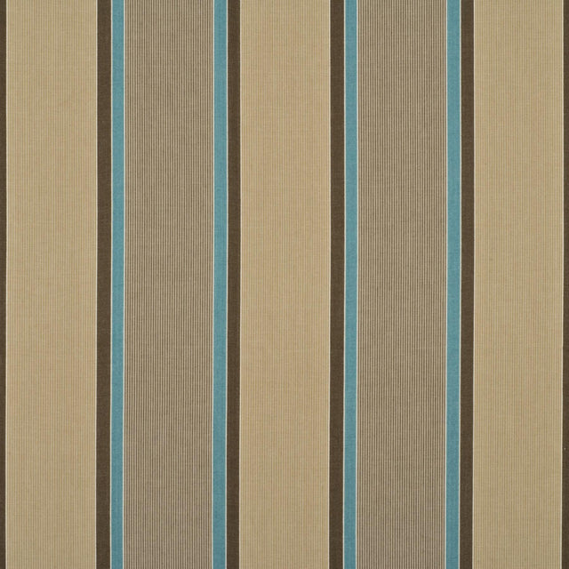Baker Lifestyle CASSON STRIPE AQUA/BEIGE Fabric