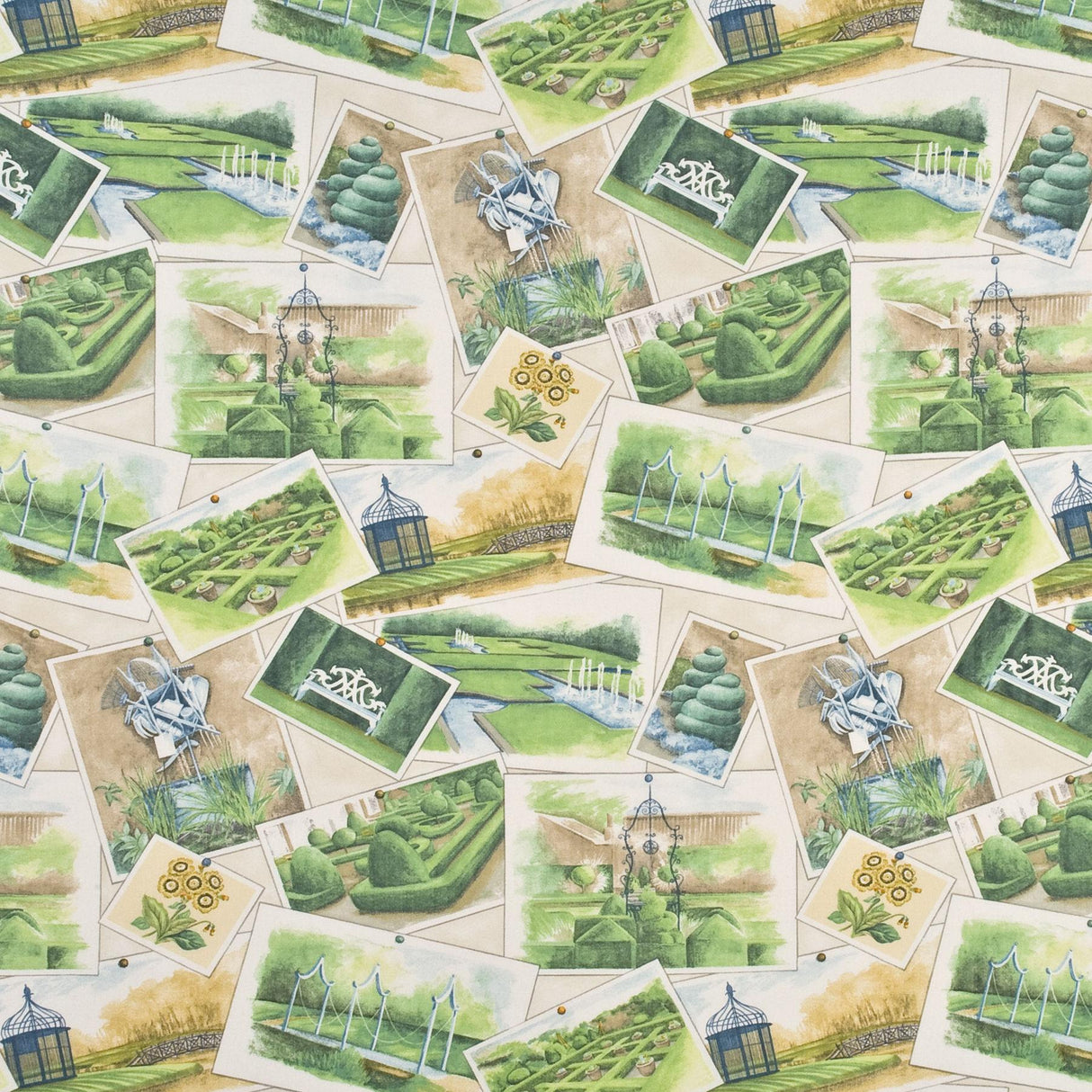 Baker Lifestyle OPERA POSTCARDS IVORY/MULTI Drapery Fabric
